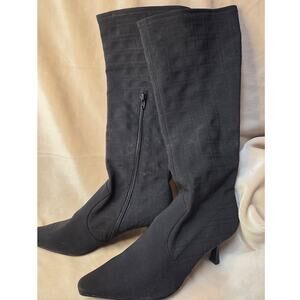 BCBGirls Cassidy Knee High Boots Womens Size 8B Black Zip Heeled NWT